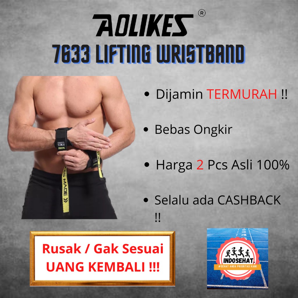 AOLIKES 7633 Heavy Lifting Wristband / Wrist Wrap Support - Deker Pelindung Pergelangan Tangan