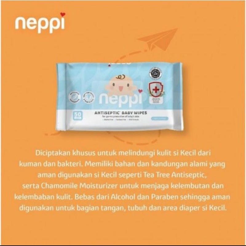 NEPPI Antiseptic Baby Wipes 50s