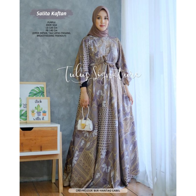 salita kaftan wanita bahan rayon viscose by tulus signature