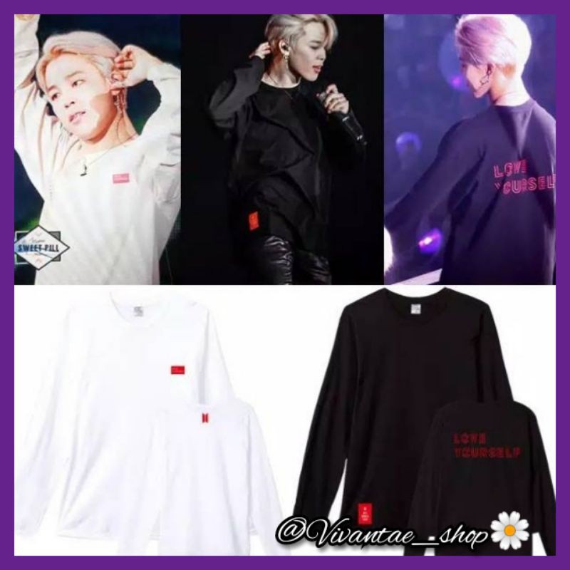 Tshirt Kaos Lengan Panjang BTS "LOVE YOURSELF" CONCERT WORLD TOUR KONSER
