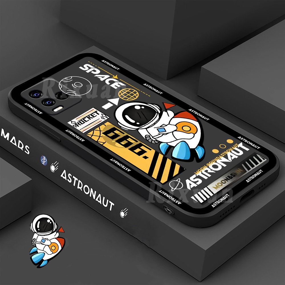 Soft Case TPU Matte Desain Astronot Roket Luar Angkasa Untuk Realme C21Y C25Y C35 C21 C11 C25 C17 C15 C12 C3 C2 Realme 8i 7i 5 5i 6i 7xuan 6Pro 30xa