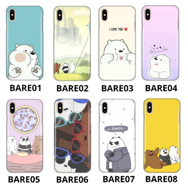 CUSTOM CASE WE BARE BEARS REDMI NOTE 5A NON FINGER/REDMI 6/REDMI 6A/REDMI 6 PRO/REDMI 7A GLASS CASE