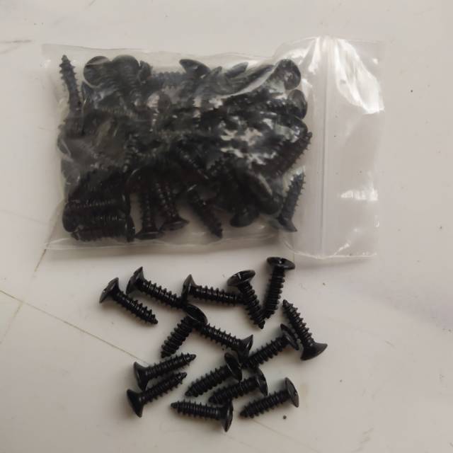 Baut Pickguard untuk Gitar Elektrik Fender, Stratocaster, Ibanez RG, Godin, dll warna Hiitam