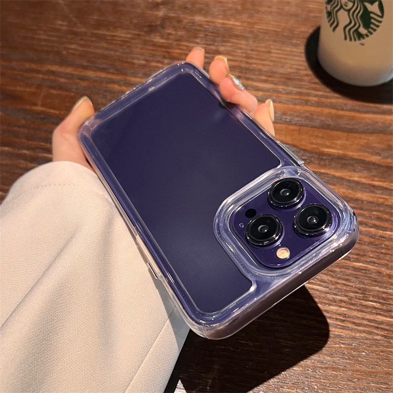 Armour Military Hard Clear Case Transparan Bahan Aktilik For IPHONE 14 6 7 7+ 8 8+ SE 2 X XS MAX XR 11 12 13 14 PRO MAX Casing Transparan Akrilik