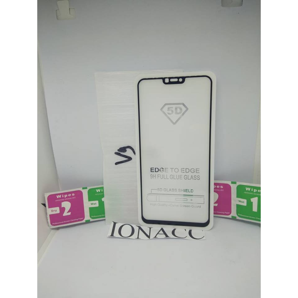 TEMPERED GLASS FULL LEM 5D 9D VIVO V9 ANTI GORES KACA FULL LEM -COVER