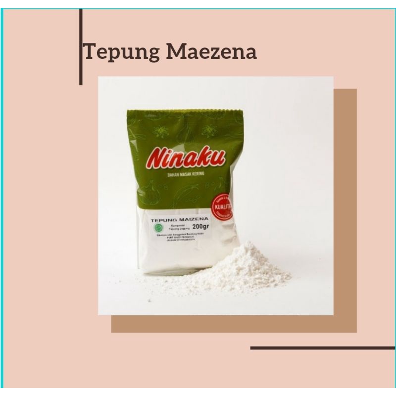 NINAKU Tepung Maizena Premium 200 Gram HALAL Tepung Jagung cornstarch