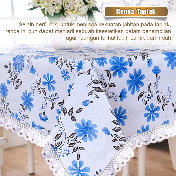 Taplak Meja Makan Persegi Anti Air Motif / Taplak Meja 4 Bangku High Quality - D10