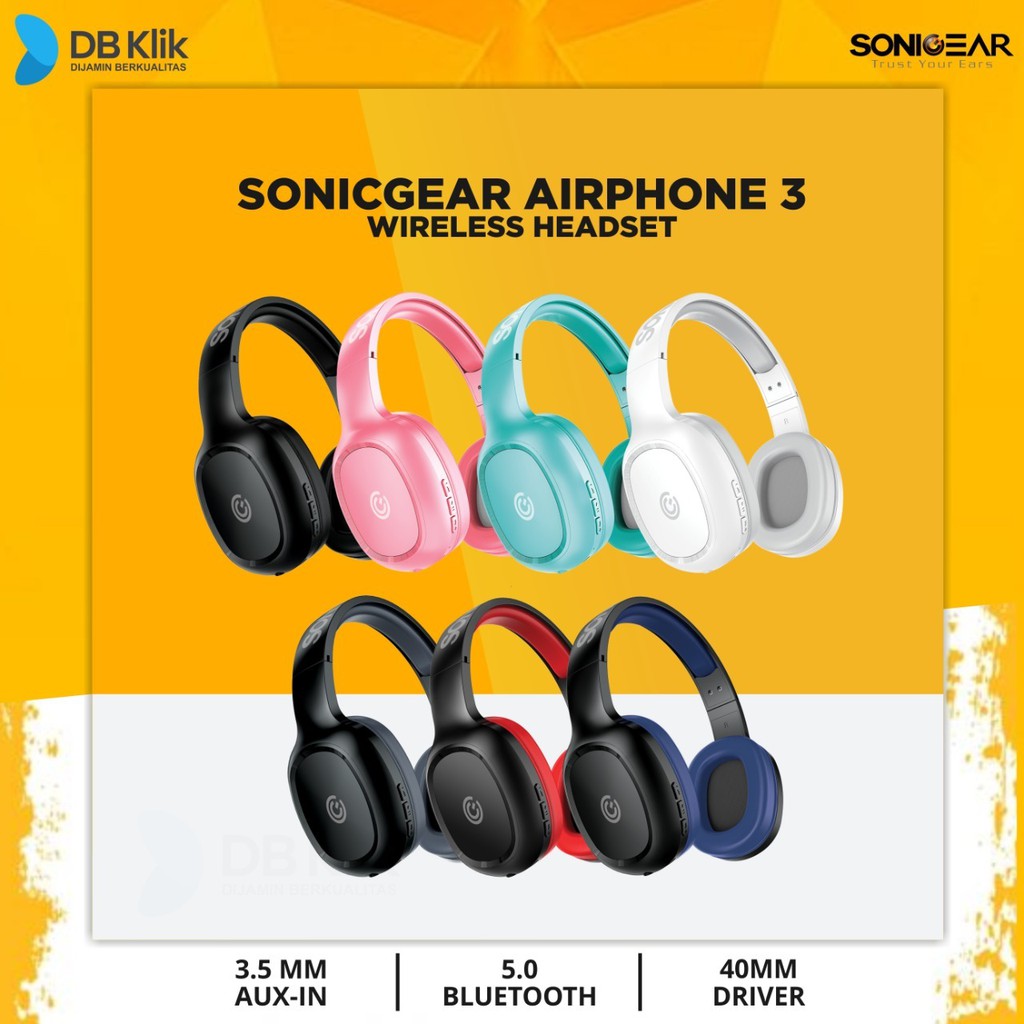 Headset Sonicgear AirPhone 3 Wireless |