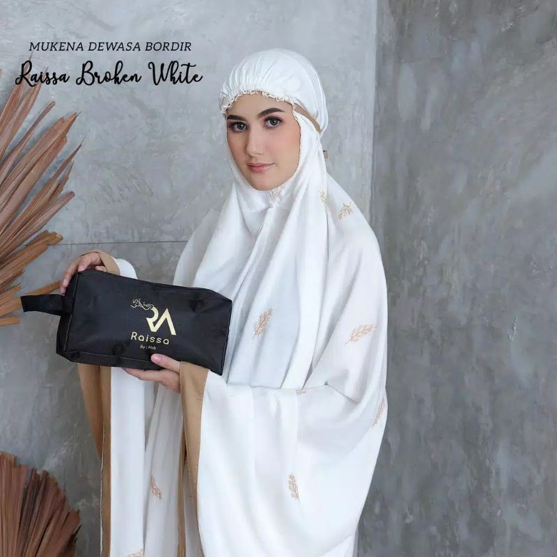 Mukena Dewasa Raisa Jumbo Rayon Bordir