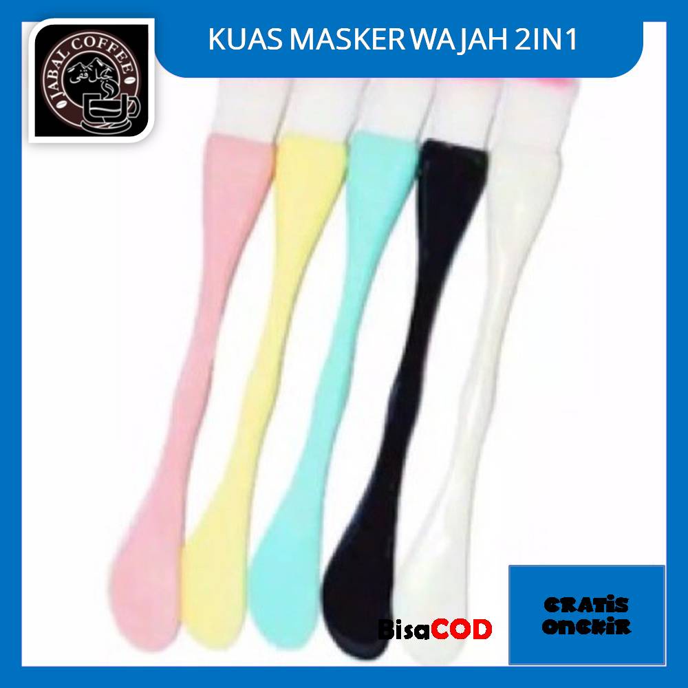 Spatula Plus Kuas Masker Wajah / Kuas Masker Wajah 2 In 1