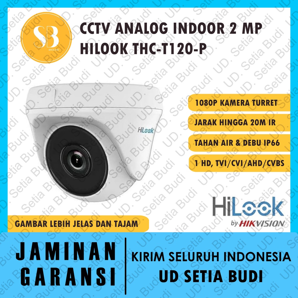 Kamera CCTV Analog Indoor 2 MP Hilook THC-T120-P