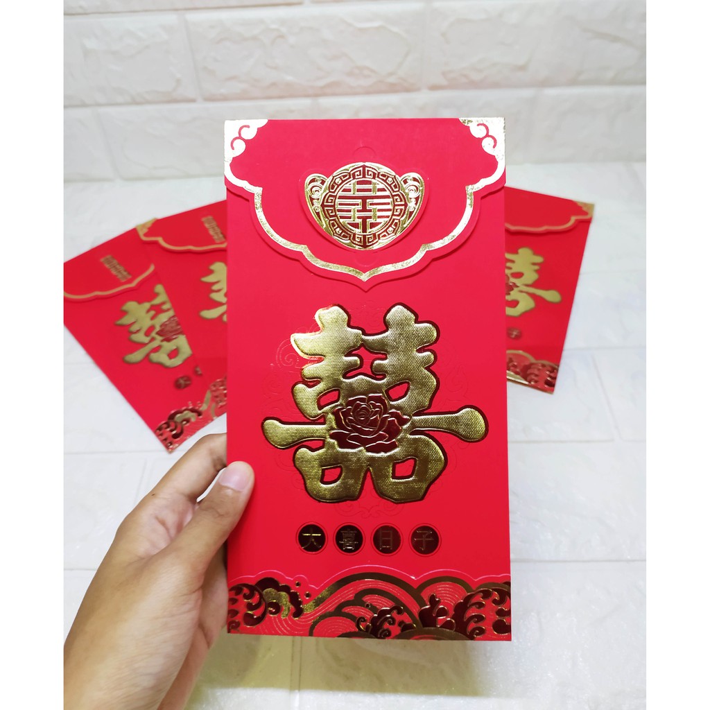 Angpao Jumbo Sangjit Sanghi Mahkota Tebal Elegent Mewah Isi 6 pcs