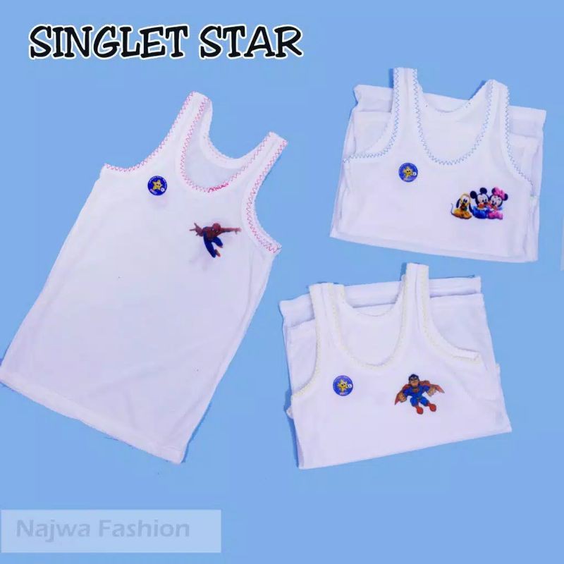 Singlet ANAK STIKER ( kaos dalam )/ singlet anak dan bayi