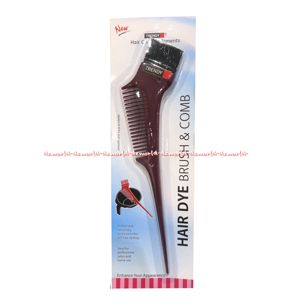 Trendy Hair Dye Brush &amp; Comb Sisir Sikat Untuk Cat Rambut 2 sisi