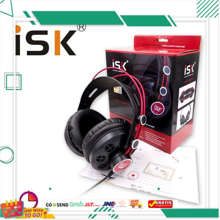 Manunggal.Jaya.Store ISK Monitoring Headphone Studio Pro DJ Semi-open - HP-580 Terbaru dan Terlaris