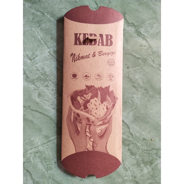 BUNGKUS KEBAB BESAR TARIKAN COKLAT