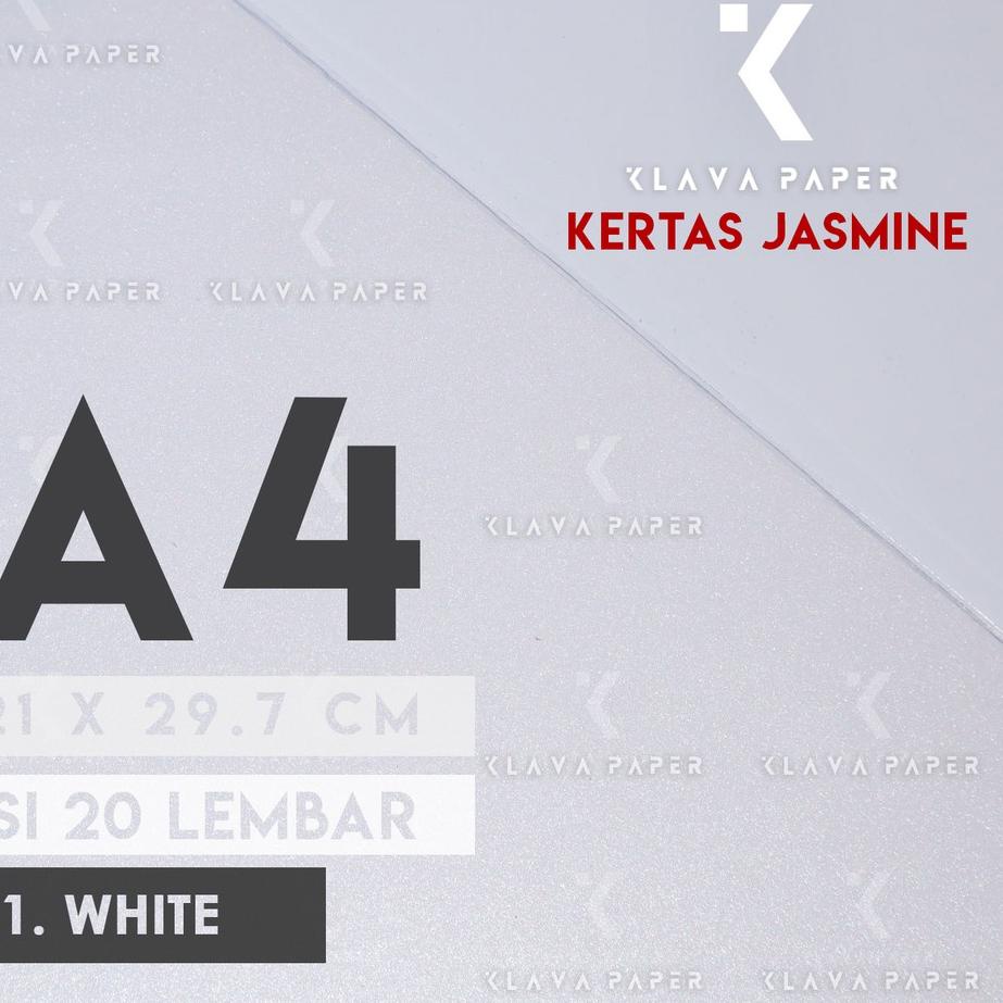 

민 Kertas Jasmine A4 WHITE / PUTIH 190 gsm Paper Flower Undangan KLAVA New