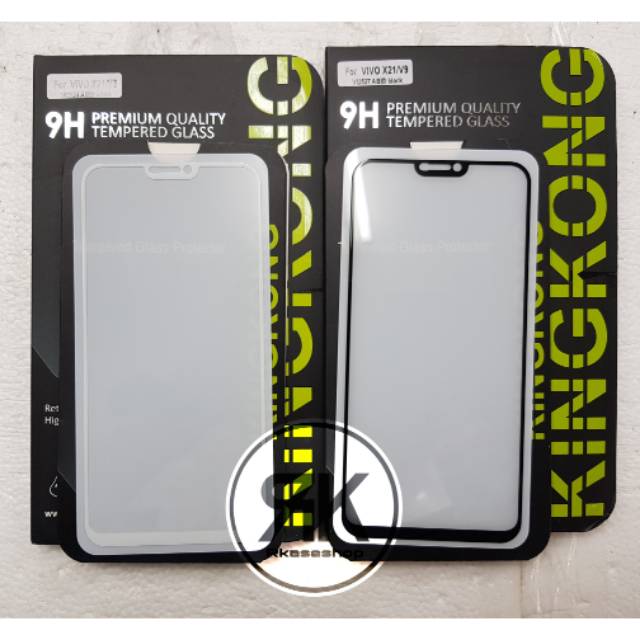 kingkong tempered glass full cover vivo v9 antigores screen guard protector kaca