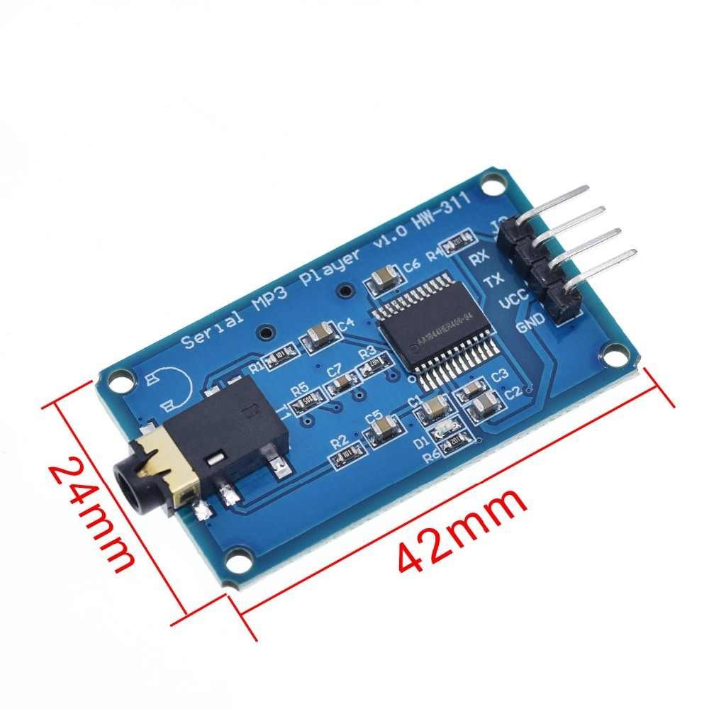 Modul YX5300 UART Serial MP3 Music Player YX-5300 Micro SD TF Card