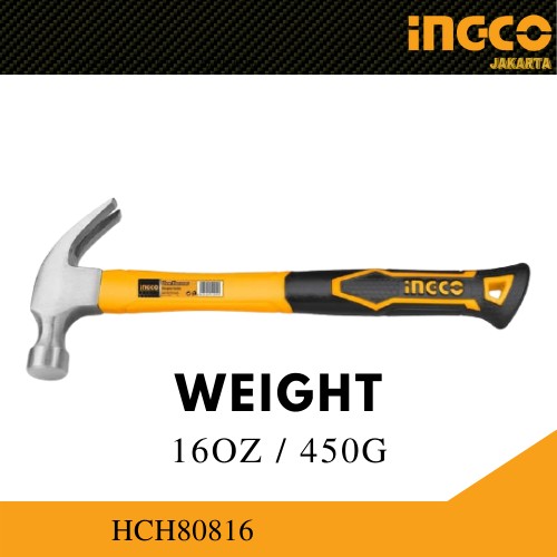 MARTIL TANDUK GG FIBER 16OZ / PALU TANDUK / CLAW HAMMER INGCO HCH80816