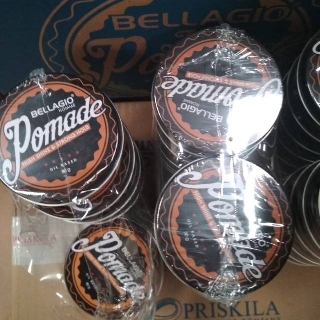 Bellagio Hair Pomade High Shine & Strong Hold (Gold) 80 gr Oil Based