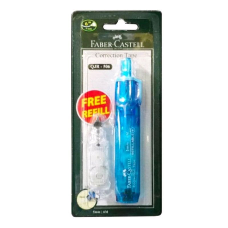 

Corection Tape Qjr 505 Faber- castell / Free Refill / Warna Biru