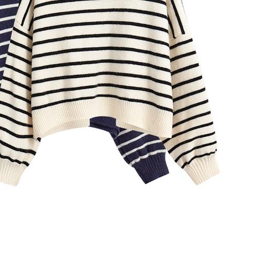✬ SWEATER RAJUT/ SWEATER STRIPE/ BAYONETA STRIP KNIT/ TANGAN BALON ♫