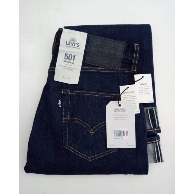 Levi's 501 Rinse  Made & Crafted SELVEDGE Jeans. (00501-2853)
