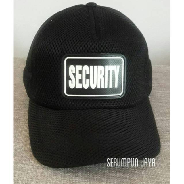 TOPI SECURITY JARING VELCRO DENGAN PATCH