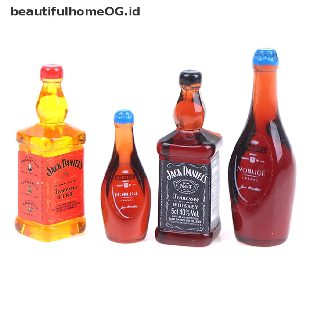 10 Pcs Miniatur Botol Minuman Skala 1: 12 Untuk Aksesoris Dapur Rumah Boneka