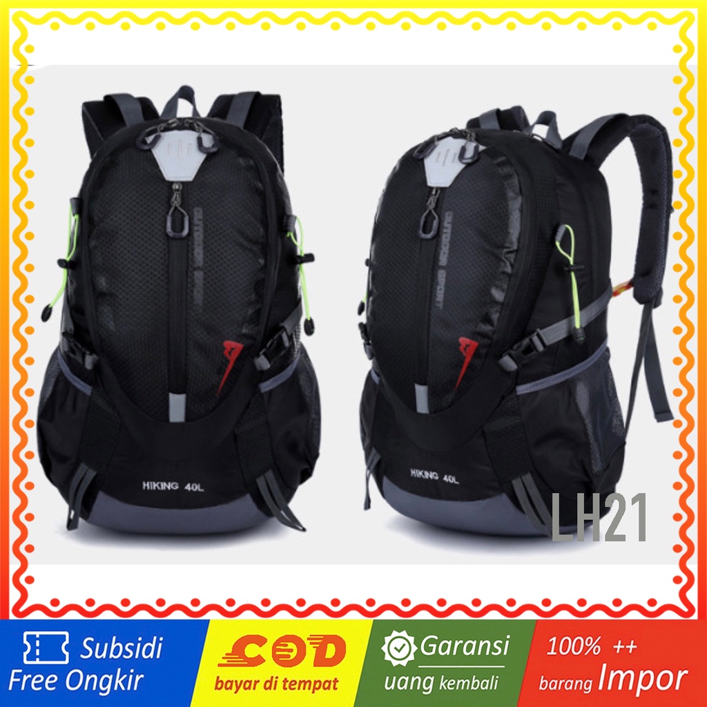 LH21 Tas Ransel Backpack Sekolah Kuliah Jalan Laptop Gunung Outdoor Murah Impor TKM