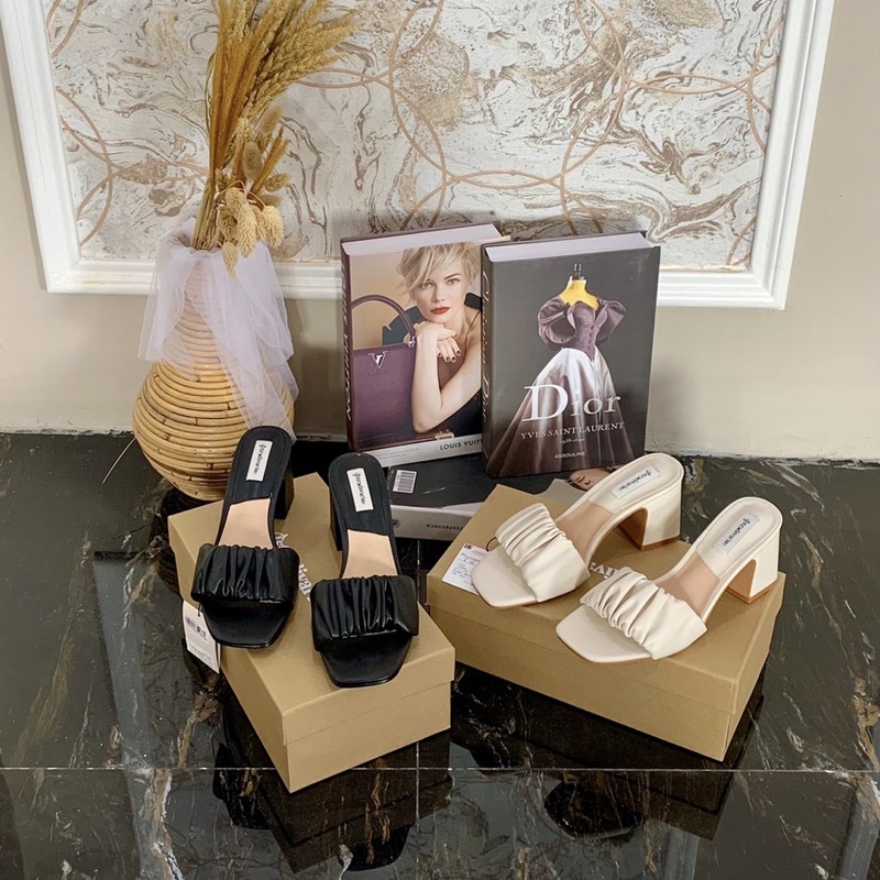 Korean Chunky heels sandals by Stradivarius Import high quality fashion shoes sandal wanita tumit ta