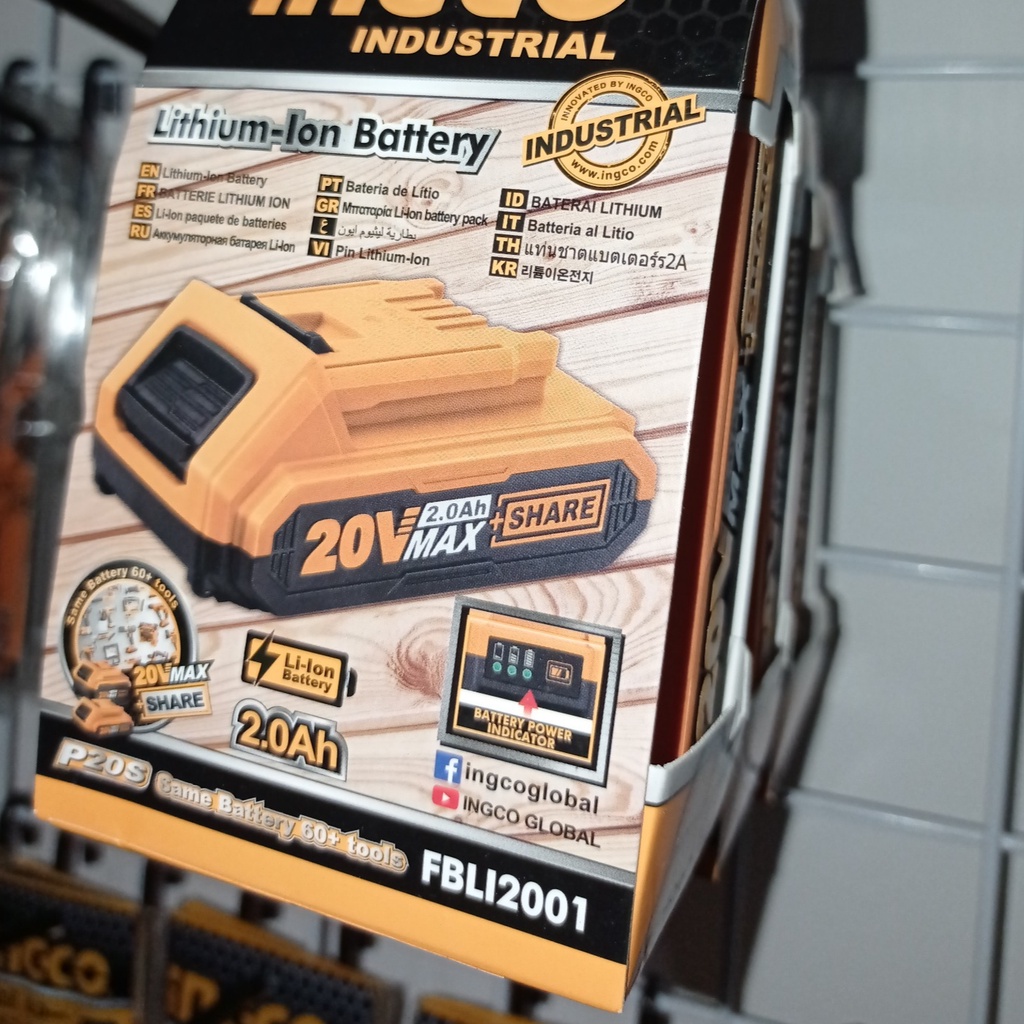 Bateria Industrial P20s 20v2a Ingco Fbli2001 