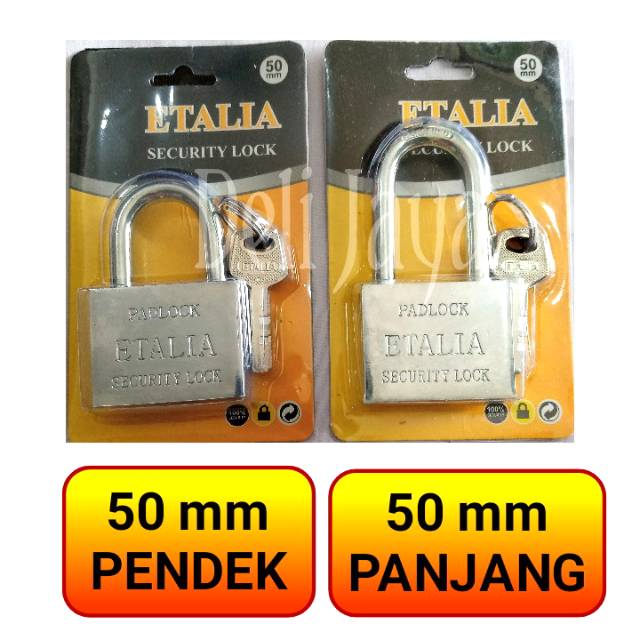 Jual Gembok Putih Leher Ring Pendek Gembok Leher Ring Panjang 50 Mm