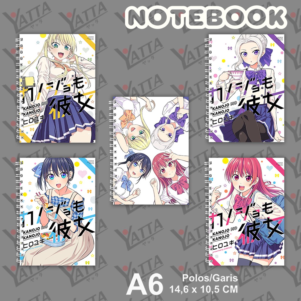 

Notebook Anime ukuran A6 10,5 cm x 14,8 cm Kanojo mo Kanojo YOTAKUSHOP