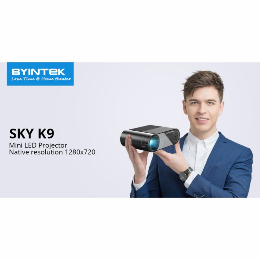 Byintek K9 Multi Wifi Mini LED Proyektor 1280*720 Smart Proyektor