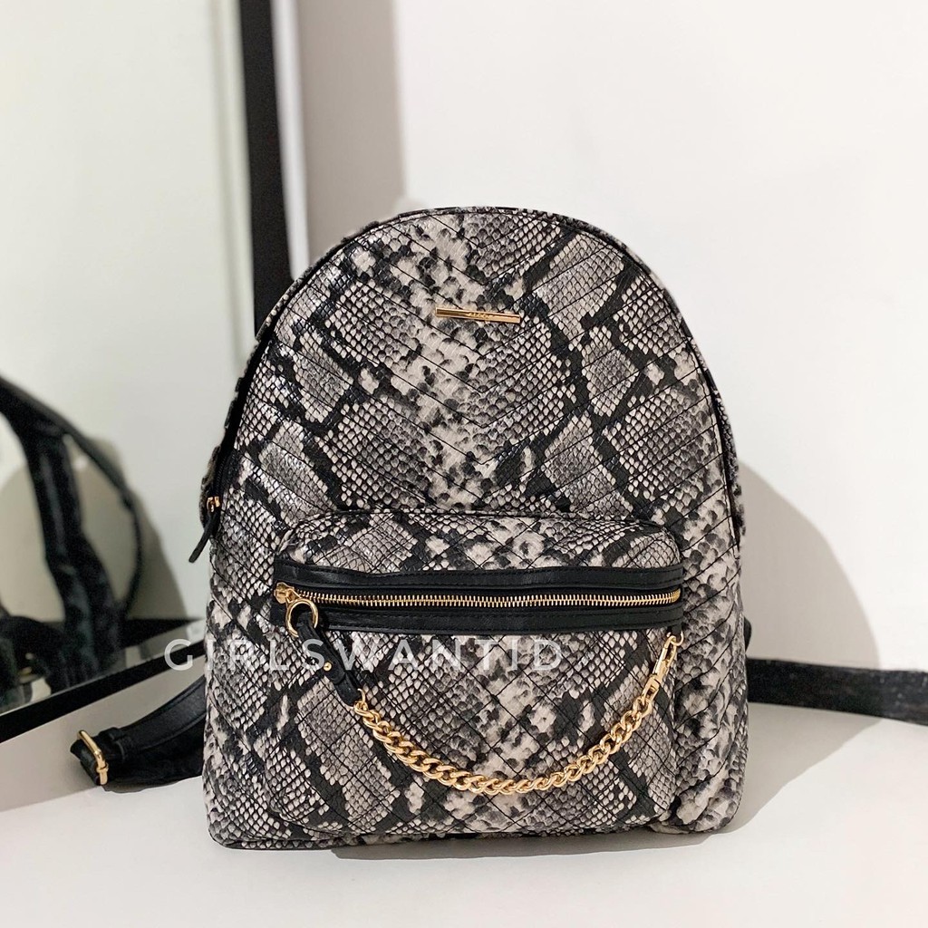 aldo snakeskin backpack