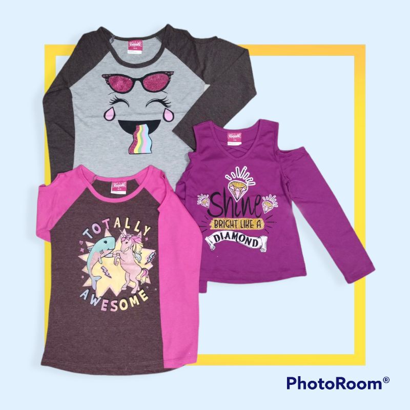 (NEW) Kaos anak perempuan / Baju anak perempuan / kaos lengan panjang Graziella