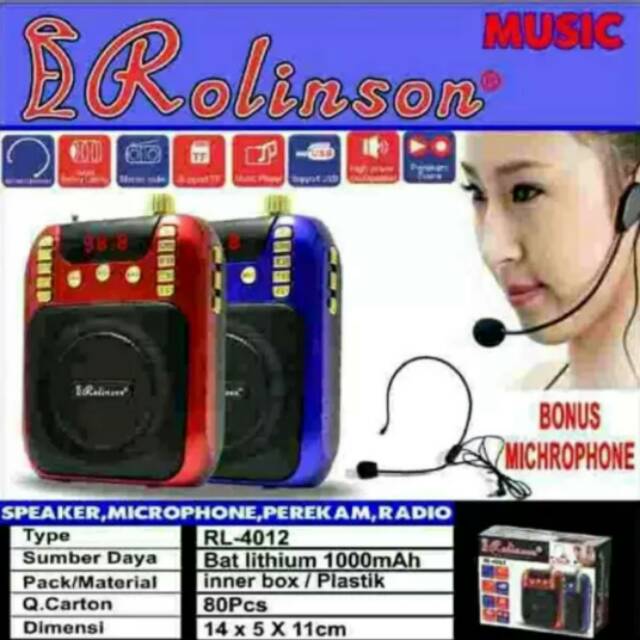 ROLINSON SPEAKER RADIO PINGGANG MP3 DIGITAL ROLINSON RL4012