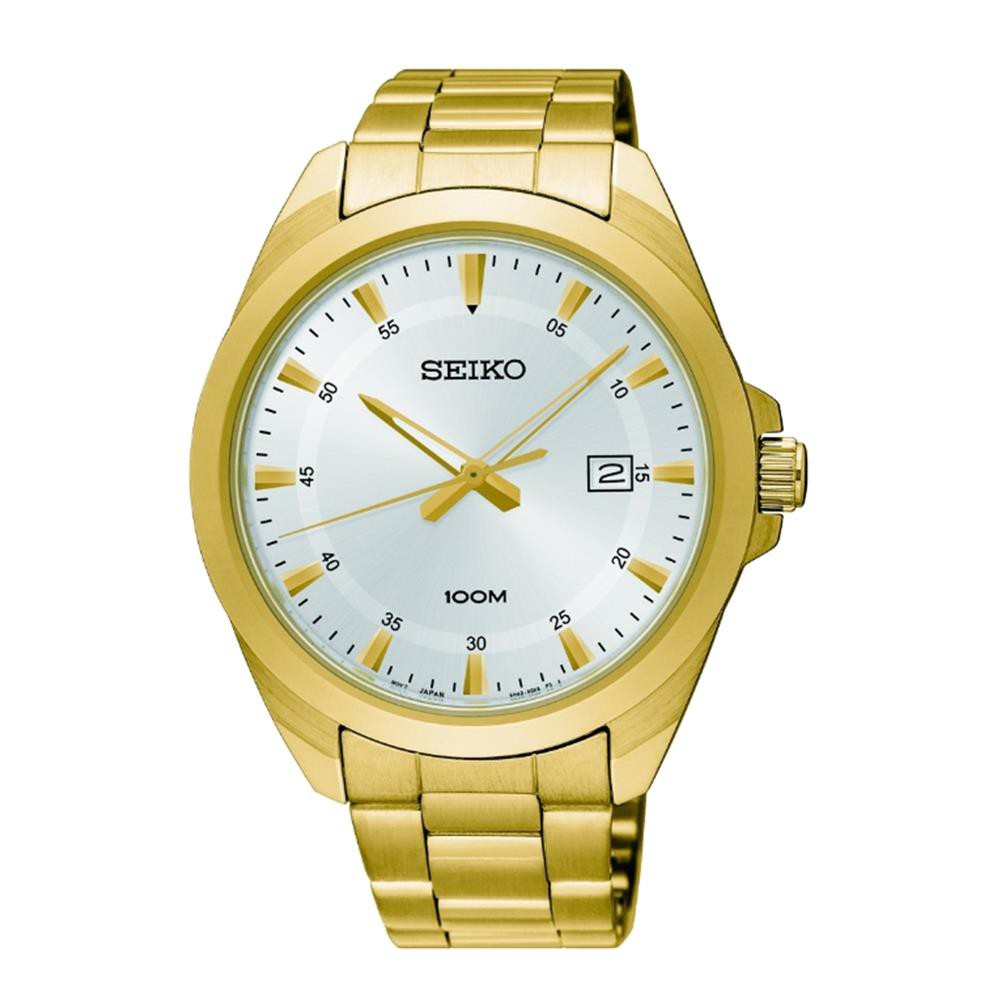 Seiko Quartz SUR212P1 Gold Plated Bracelet | Jam Tangan Pria SUR212