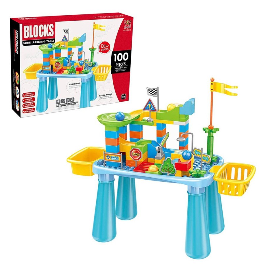 meja belajar building blocks lego 100pcs mainan anak laki laki