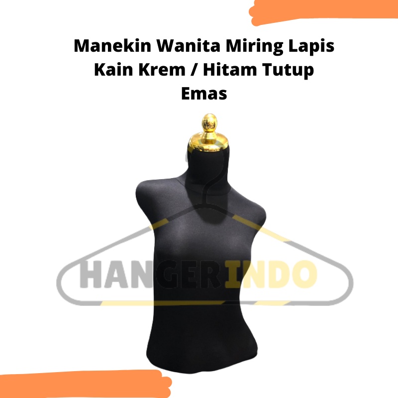 Manekin Wanita Miring Lapis Kain Tutup Emas | Manekin Miring | Patung Baju Wanita Miring | Manekin Display Rak | Patung Baju Wanita | Manekin Cewek