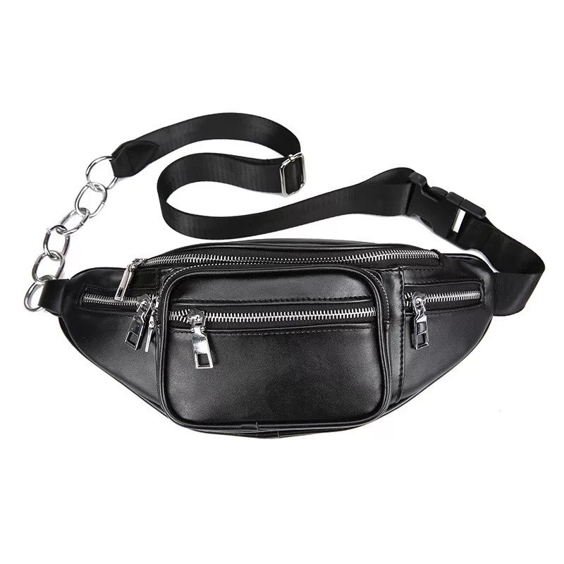 Tas Pinggang Wanita Import Banyak Resleting / Bum Bag Waist Bag - WB003