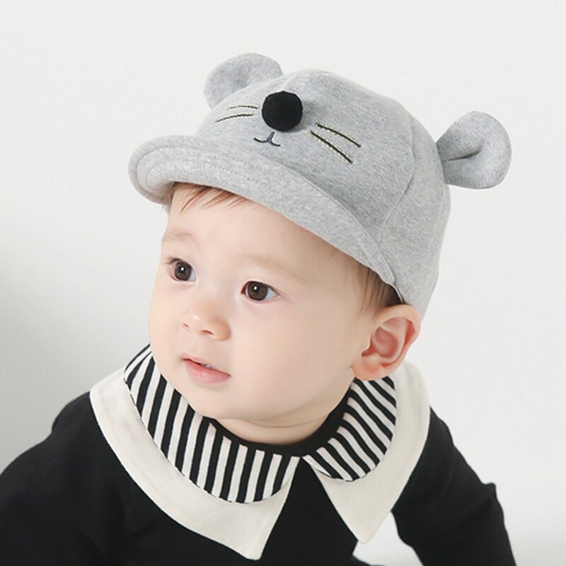 Topi Baseball Bayi Laki Laki Perempuan 0 - 12 Bulan 6 Bulan Baru Lahir Topi Anak Bayi Karakter Kucing Lucu Murah Topi Bayi Cowok Cewek-2