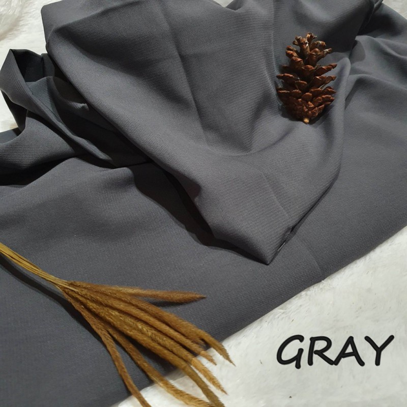 Khimar Jumbo XXXL Hijab Instan Syari Wolfis Grade A-Grey