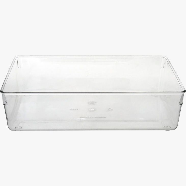 green leaf storage tray simply 1385 wadah serbaguna acrilic transparan   organizer kulkas