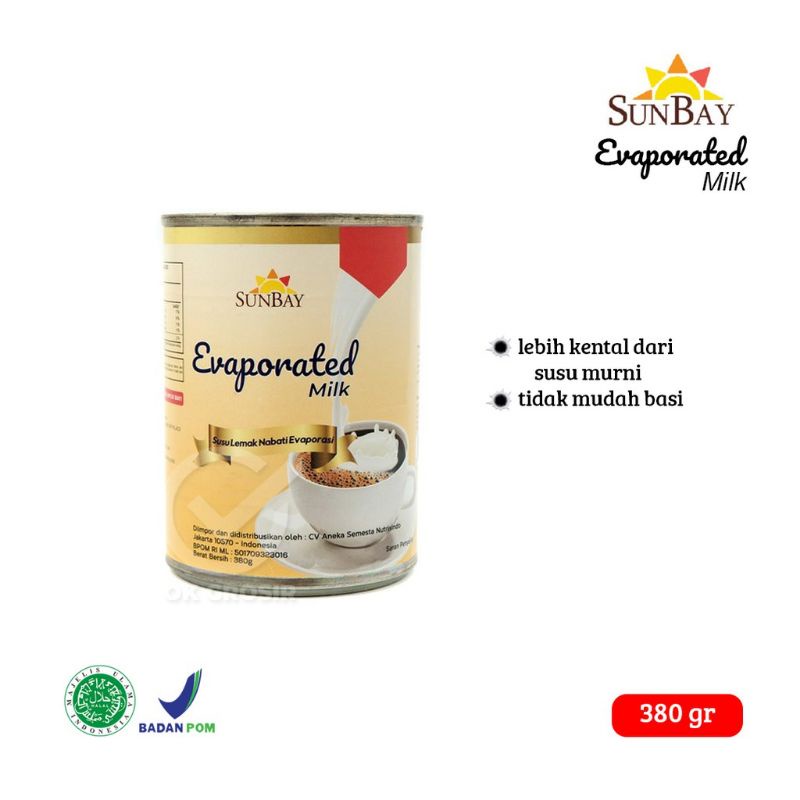 

sunbay susu evaporasi evaporated milk