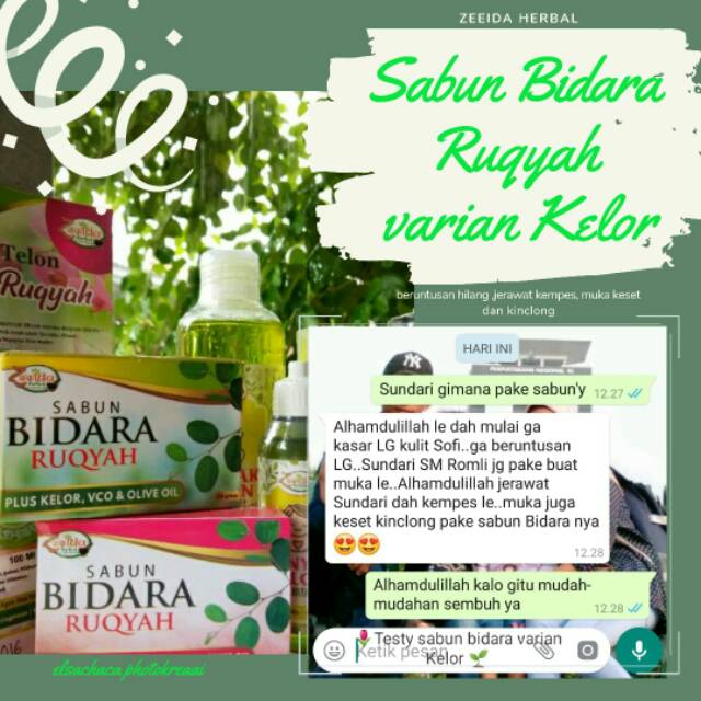 Sabun Bidara Ruqyah Zeeida Vco Kelor Kefir Colagen Olive Oil Shopee Indonesia