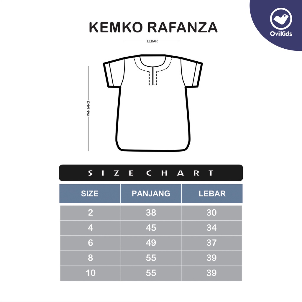 Kemeja Koko Anak Laki-Laki Rami-Atasan Rafanza Baju Anak Fashion Laki Laki Polos OVIKIDS