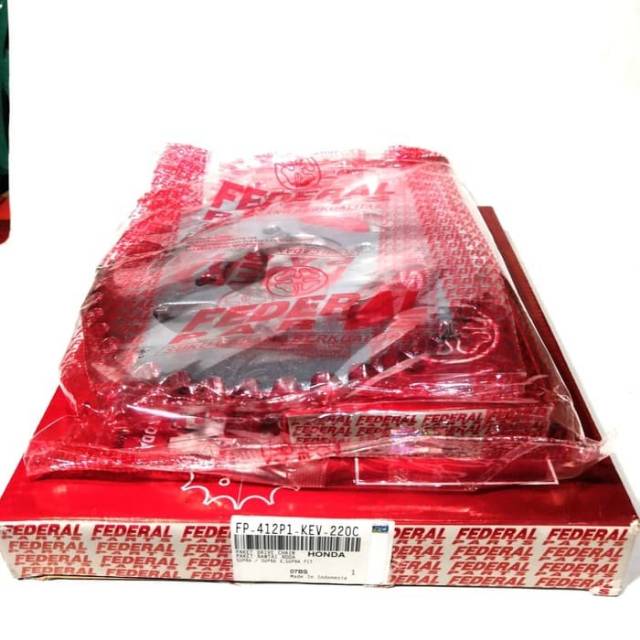 (KEV) Gear gir set paket rantai supra supra x supra fit lama paket drive chain supra supra x supra f